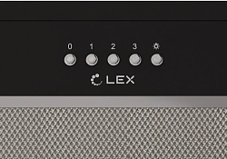 Вытяжка встраиваемая Lex Hyper 600 BL черный управление: кнопочное (1 мотор)