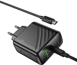 Сетевое зар./устр. Hoco CS26A Article 45W 3A (PD+QC) универсальное черный (PD45W)