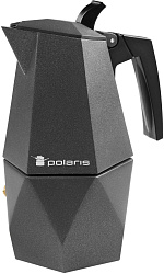 Кофеварка Polaris Kontur-4C алюминий серый (015182)