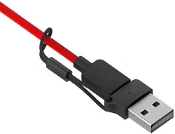 Наушники с микрофоном Poly Blackwire 3200 3225 черный/красный 2.27м накладные USB оголовье (8X229A6)