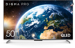 Телевизор QLED Digma Pro 50" QLED 50D Google TV Frameless черный/черный 4K Ultra HD 144Hz DVB-T DVB-T2 DVB-C DVB-S DVB-S2 USB WiFi Smart TV