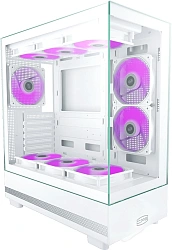 Корпус PcCooler C3Q500 белый без БП ATX 9x120mm 2x140mm 1xUSB3.0 audio bott PSU