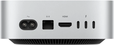 ПК Apple Mac mini A3238 M4 10 core (4.41) 16Gb SSD256Gb 10 core GPU macOS GbitEth WiFi BT серебристый (MU9D3HN/A)