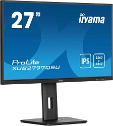 Монитор Iiyama 27" ProLite XUB2797QSU-B2 черный IPS LED 16:9 HDMI M/M матовая HAS Piv 300cd 178гр/178гр 2560x1440 100Hz DP QHD USB 5.7кг