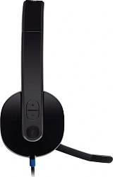 Наушники с микрофоном Logitech H540 черный 1.8м накладные USB оголовье (981-000481)