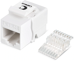 Модуль Cabeus KJ-RJ45-CAT.5E-TOOLLESS информ. KeystoneRJ45 кат.5E UTP бел.