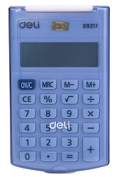 Калькулятор карманный Deli E39217/BLUE синий 8-разр.