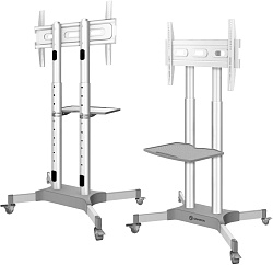 Стойка для телевизора Onkron TS1351 белый 32"-65" макс.50кг напольный мобильный