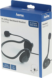 Наушники с микрофоном Hama NHS-P100 черный 2м накладные шейный обод (00139920)