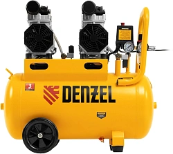 Компрессор поршневой Denzel DLS 1500/50 безмасляный 260л/мин 50л 1500Вт желтый