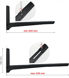 Кронштейн для СВЧ Holder MWS-2003 черный макс.40кг настенный фиксированный