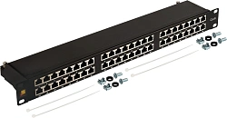 Патч-панель Lanmaster LAN-PPC48S6 19" 1U 48xRJ45 кат.6 STP