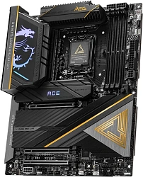 Материнская плата MSI MEG Z890 ACE  Soc-1851 Intel Z890 4xDDR5 ATX AC`97 8ch(7.1) 10Gigabit RAID+HDMI