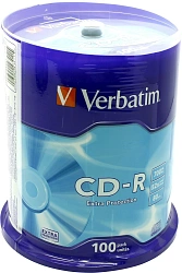 Диск CD-R Verbatim 700Mb 52x Cake Box (100шт) (43430)