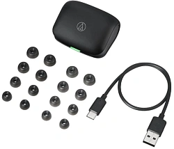 Гарнитура внутриканальные Audio-Technica ATH-TWX7 черный беспроводные bluetooth в ушной раковине (ATH-TWX7BK)