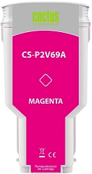 Картридж струйный Cactus CS-P2V69A №730 пурпурный (300мл) для HP Designjet T1600/1700/2600 с чипом