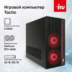 ПК IRU Game 510H6SEA MT Ryzen 5 5600 (3.5) 32Gb SSD512Gb RTX4060 8Gb FreeDOS GbitEth 500W черный (RUS) (2073977)