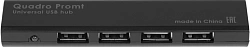 Разветвитель USB 2.0 Defender Quadro Promt 4порт. черный (83200)