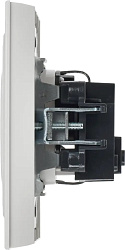 Розетка силов. IEK Brite РСР14-1-0-БрБ BR-R14-16-K01-F одинар. скрыт. зазем. штор. IP20 белый (упак.:1шт)