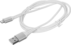 Кабель Cactus CS-LG.USB.A-1.2 USB (m)-Lightning (m) 1.2м белый блистер