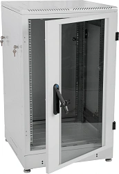 Шкаф коммутационный ЦМО (ШТК-М-24.6.6-1ААА) напольный 24U 600x600мм пер.дв.стекл 2 бок.пан. 700кг серый 455мм 60кг 180град. 1245мм