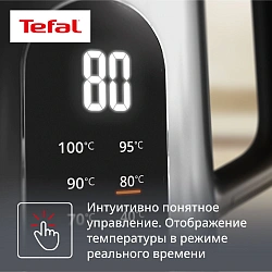 Чайник электрический Tefal KI871DE0 1.7л. 1500Вт серебристый корпус: нерж.сталь/пластик (7211419755)