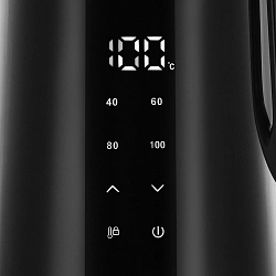Чайник электрический Kitfort КТ-6703 1.7л. 2200Вт черный/нержавеющая сталь корпус: нерж.сталь/пластик