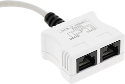 Адаптер Hyperline (SPL-YT4-E2-E2) белый (упак.:1шт)