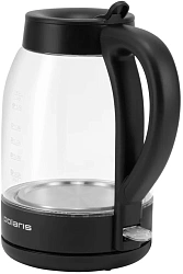 Чайник электрический Polaris PWK 1797CGL 1.8л. 2200Вт черный корпус: пластик/стекло