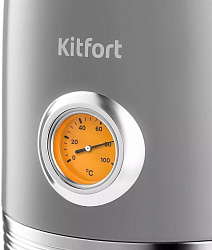 Чайник электрический Kitfort КТ-6605 1.7л. 2200Вт серый корпус: металл/пластик
