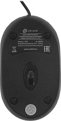 Мышь Оклик 105S черный оптическая 800dpi USB для ноутбука 3but (400941)