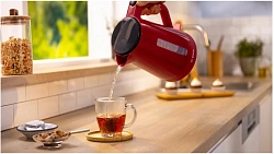 Чайник электрический Bosch TWK1M124 1.7л. 2400Вт красный корпус: пластик