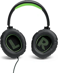 Гарнитура накладные JBL Quantum 100 1.2м черный/зеленый проводные оголовье (JBLQ100XBLKGRN)