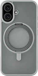 Чехол (клип-кейс) uBear для Apple iPhone 16 Clip 360 with MagSafe серый (CS438GR61RG-I24M)