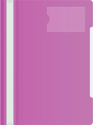 Папка-скоросшиватель Бюрократ -PS-V20VIO A4 прозрач.верх.лист карм.для визит. пластик фиолетовый 0.12/0.16