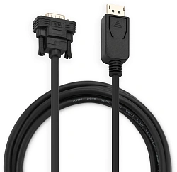 Кабель аудио-видео Buro 1.1v DisplayPort (m)/VGA (m) 3м. позолоч.конт. черный (BHP DPP_VGA-3)