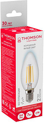 Лампа филам. Thomson Filament TH-B2334 7Вт цок.:E14 свеча 220B св.свеч.бел.хол. Candle (упак.:1шт)