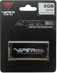 Память DDR4 32GB 2666MHz Patriot PVS432G266C8S Viper Steel RTL PC4-21300 CL18 SO-DIMM 260-pin 1.2В single rank Ret