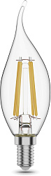 Лампа филам. Gauss Filament 11Вт цок.:E14 свеча 220B св.свеч.бел.нейт. CF35 (упак.:1шт) (104801211)