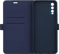 Чехол (флип-кейс) DF для Vivo Y20 vFlip-10 синий (DF VFLIP-10 (BLUE))