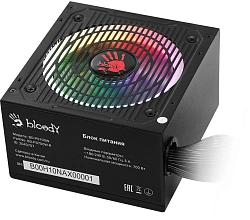 Блок питания Bloody ATX 700W BD-PS700W 80 PLUS WHITE (20+4pin) APFC 120mm fan color LED 6xSATA RTL