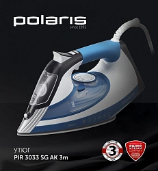 Утюг Polaris PIR 3033 SG AK 3000Вт белый/синий
