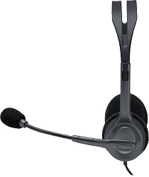 Наушники с микрофоном Logitech H111 серый 2.35м накладные оголовье (981-000593)