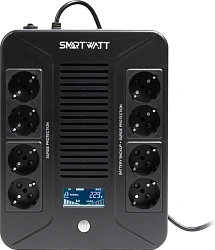 Источник бесперебойного питания Smartwatt Safe Pro LCD 600Вт 1000ВА черный
