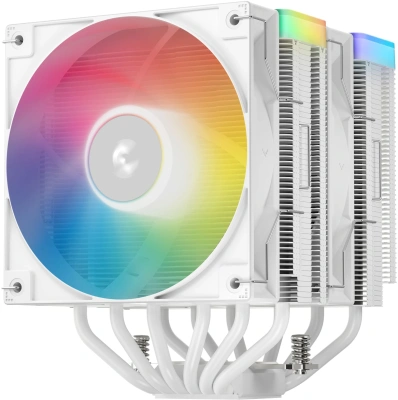 Устройство охлаждения(кулер) Deepcool AG620 Wh V2 ARGB Soc-AM5/AM4/1200/1700/1851 белый 4-pin 15-29dB Al+Cu 260W 1330gr Ret (R-AG620-WHAMMN-GJD)