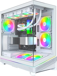 Корпус Montech Sky 3 белый без БП ATX 5x120mm 5x140mm 2xUSB3.0 audio bott PSU