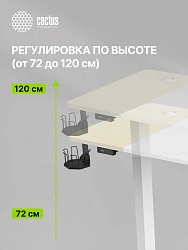 Стол для компьютера Cactus CS-EDL-WWD столешница МДФ белый дуб молочный каркас белый 140x72x60см