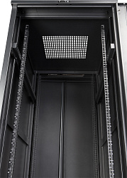 Шкаф серверный Lanmaster (TWT-CBB-22U-6X8-G1) напольный 22U 600x800мм пер.дв.стекл задн.дв.двуст. 2 бок.пан. 800кг черный IP20