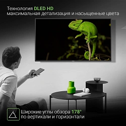 Телевизор LED Digma 40" DM-LED40SBB31 Яндекс.ТВ черный/черный FULL HD 60Hz DVB-T DVB-T2 DVB-C DVB-S DVB-S2 USB WiFi Smart TV