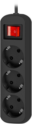 Сетевой удлинитель Defender G330 3м (3 розетки) черный (коробка)
